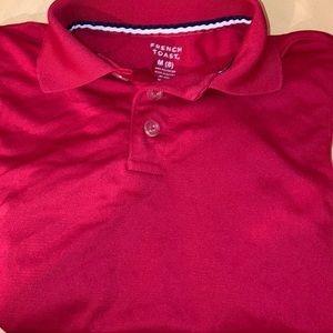 Red polo drifit french toast size M(8) kids